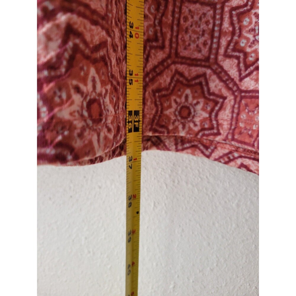 Pink Geometric Fit & Flare Dress Sleeveless Keyhole Back Boho Women's XXL NWT - Picture 6 of 7